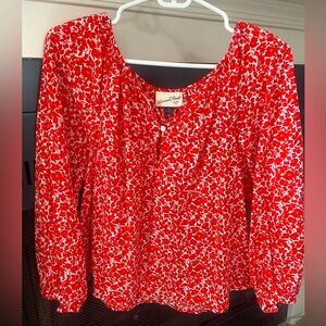 Floral peasant top XS